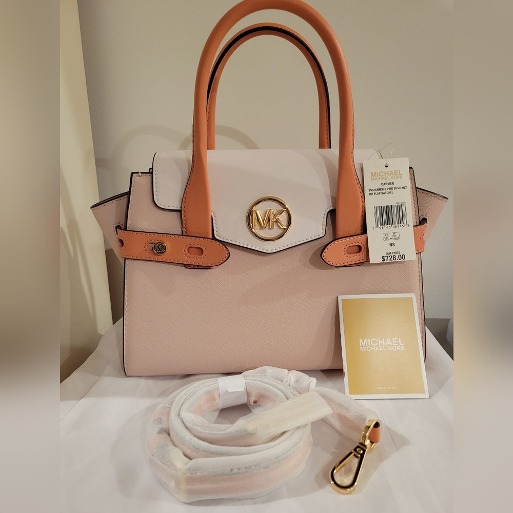 Authentic Michael Kors Carmen light pink purse